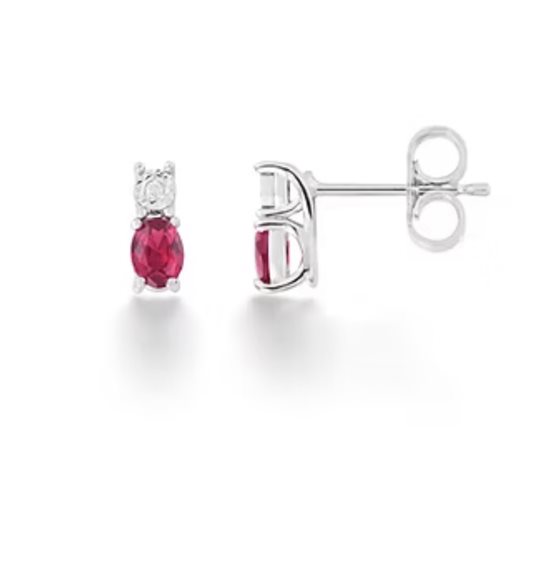 Boucles d'oreilles Comete Femme Storia di Luce 375 in Or Rubini+Diamanti KORB1016 - KORB1016